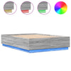 Grauer Bettrahmen mit LED-Beleuchtung Tonio 120x200cm (Holz)