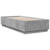 Bettrahmen Betongrau mit LED-Beleuchtung Tonio 90x200cm (Holz)