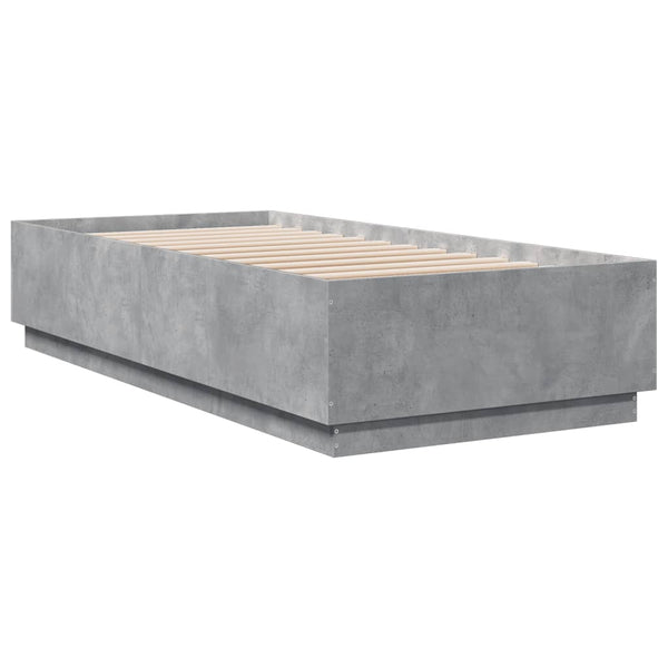 Bettrahmen Betongrau mit LED-Beleuchtung Tonio 90x200cm (Holz)