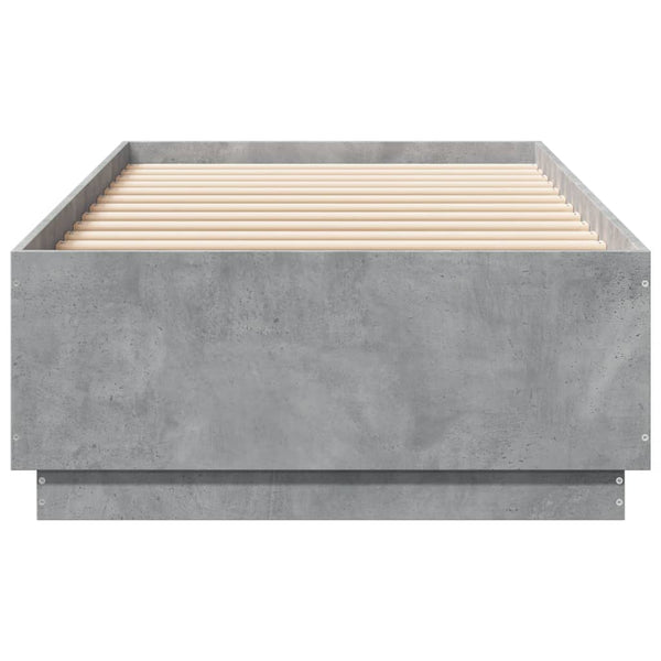 Bettrahmen Betongrau mit LED-Beleuchtung Tonio 90x200cm (Holz)