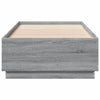 Graues Bettgestell Tonio 90x200cm (mit LED-Beleuchtung, Sonoma, Holz)