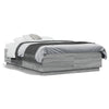Bettgestell Tonio 120x190cm grau (mit LED-Beleuchtung, Sonoma, Holz)