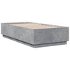 Betongraues Bettgestell mit LED-Beleuchtung Tonio 90x190cm (Holz)