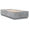 Betongraues Bettgestell mit LED-Beleuchtung Tonio 90x190cm (Holz)
