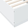 Weißes Bettgestell mit LED-Beleuchtung Tonio 75x190cm (Holz)
