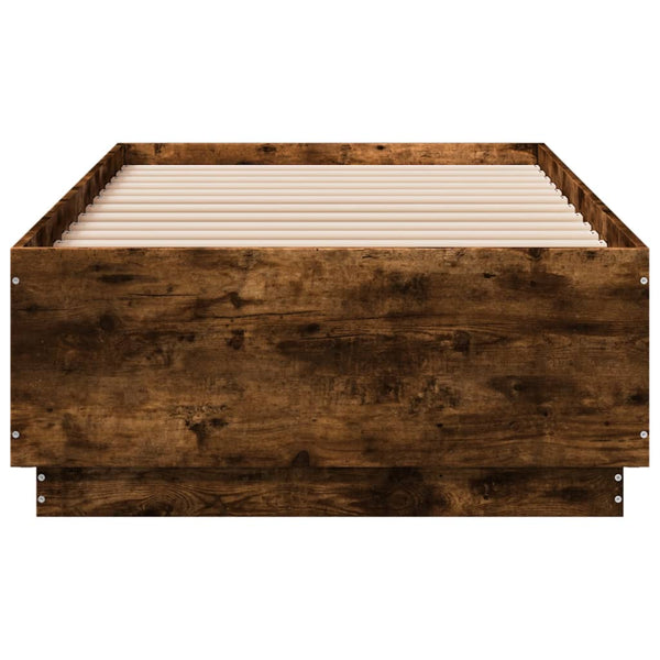 Savutammi sängynrunko Tonio 75x190cm (led-valoilla, puinen)