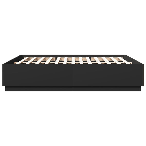Musta sängynrunko Engerer 200x200cm (puinen)