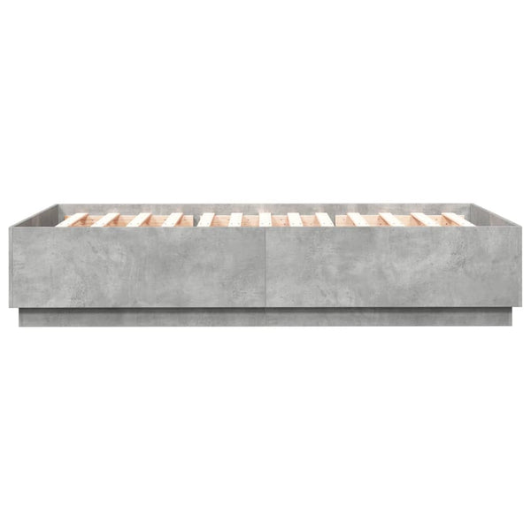 Betongraues Bettgestell Engerer 160x200cm (Holz)
