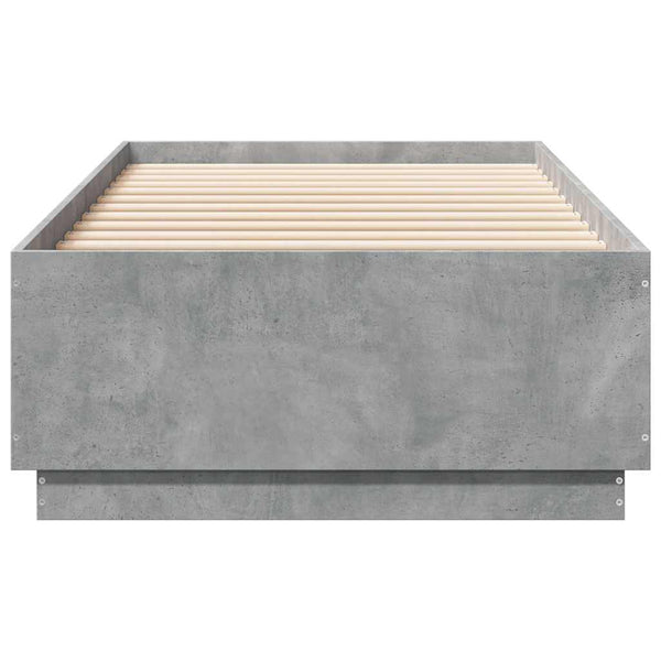 Betongraues Bettgestell Engerer 100x200cm (Holz)