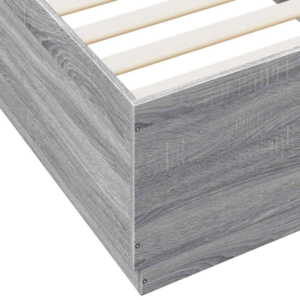 Graues Bettgestell Engerer 100x200cm (Holz)