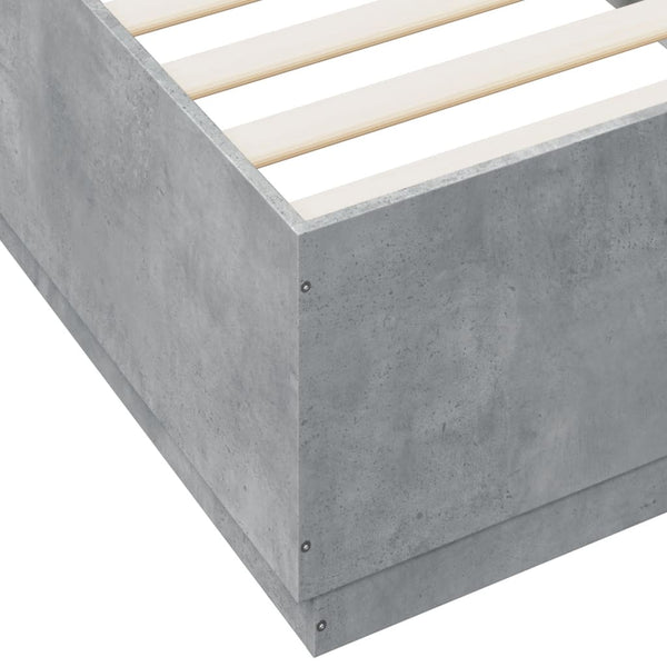 Betongraues Bettgestell Engerer 90x200cm (Holz)