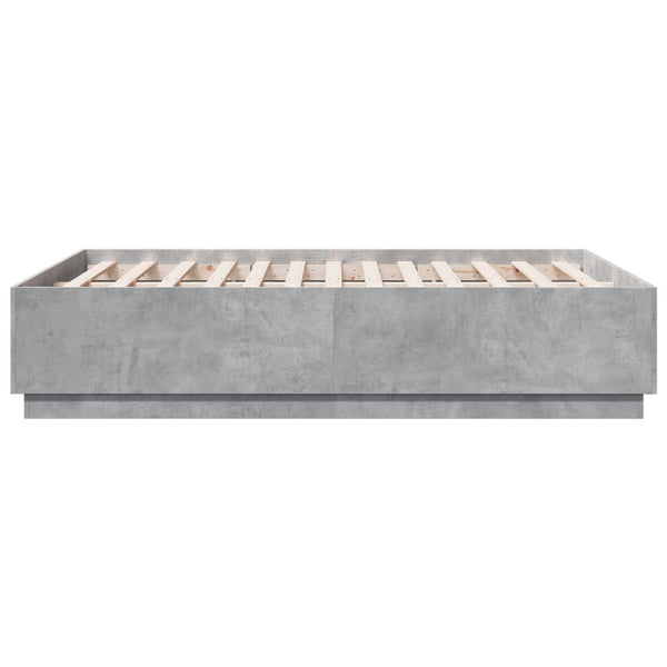Betongrauer Bettrahmen Engerer 140x190cm (Holz)