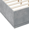 Betongrauer Bettrahmen Engerer 140x190cm (Holz)