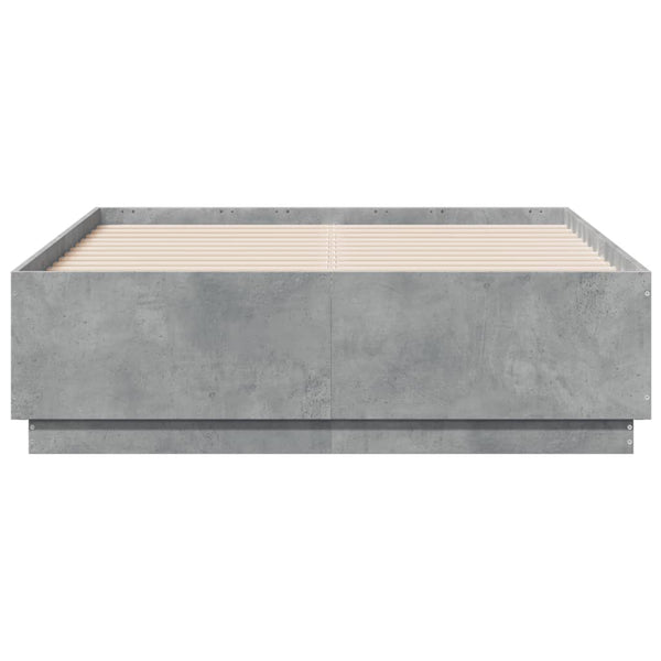 Bettrahmen Engerer 135x190cm Betongrau (Holz)