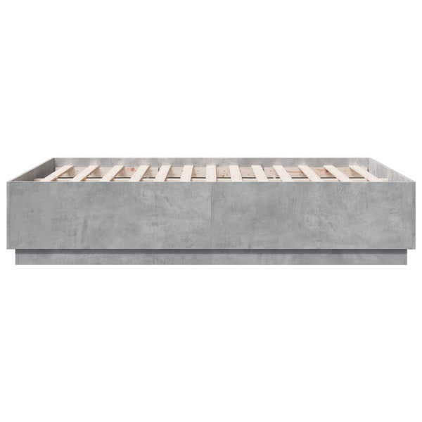 Bettrahmen Engerer 135x190cm Betongrau (Holz)