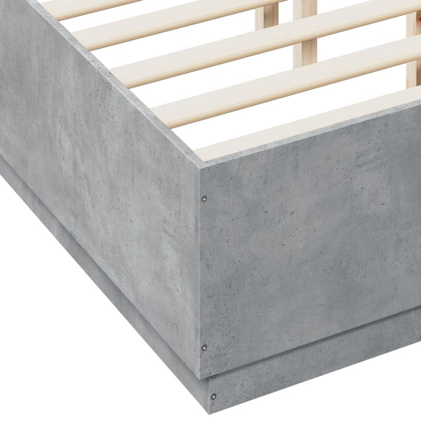 Bettrahmen Engerer 135x190cm Betongrau (Holz)