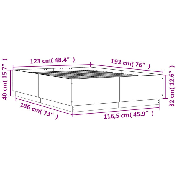 Schwarzer Bettrahmen Engerer 120x190cm (Holz)