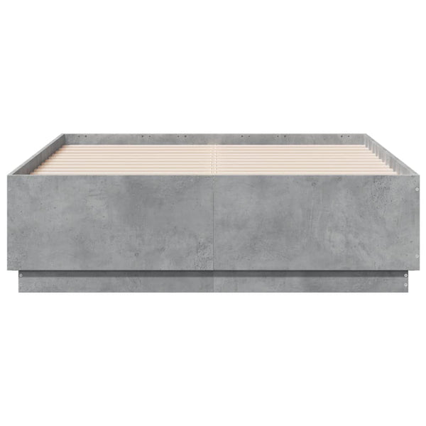 Betongraues Bettgestell Engerer 120x190cm (Holz)