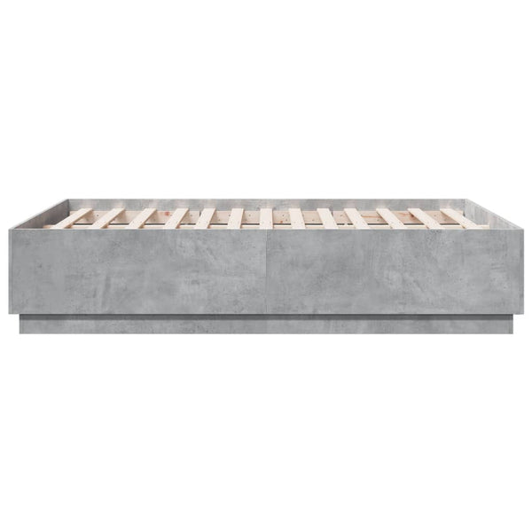 Betongraues Bettgestell Engerer 120x190cm (Holz)