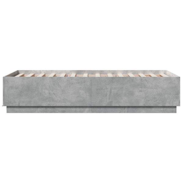 Bettgestell Engerer 90x190cm Betongrau (Holz)