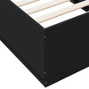 Schwarzes Bettgestell Engerer 75x190cm (Holz)