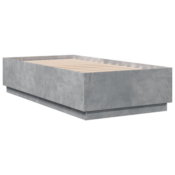 Bettgestell Engerer 75x190cm Betongrau (Holz)
