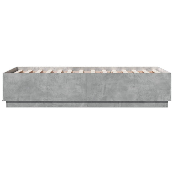 Bettgestell Engerer 75x190cm Betongrau (Holz)