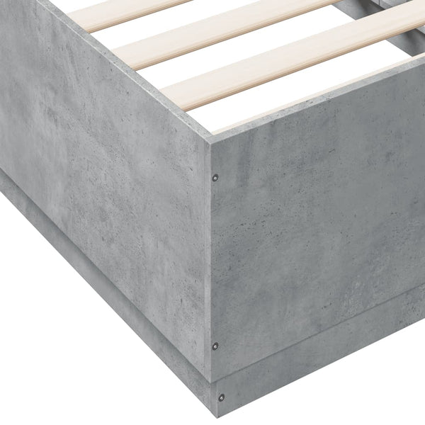 Bettgestell Engerer 75x190cm Betongrau (Holz)