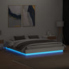 Weißes Bettgestell mit LED-Beleuchtung Kinj 180x200cm