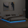 Graues Bettgestell mit LED-Beleuchtung Kinj 180x200cm