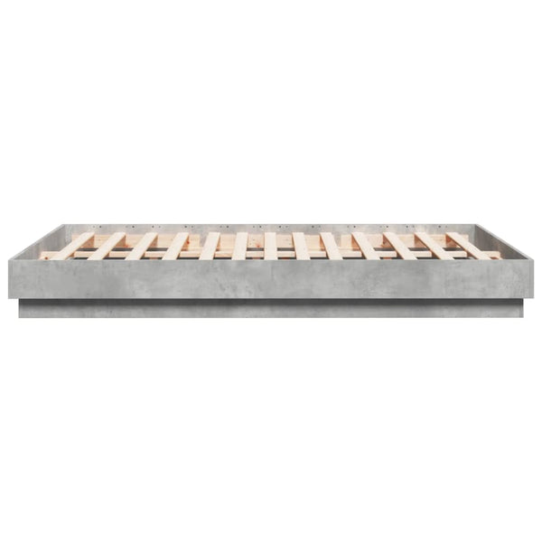 Bettgestell Betongrau mit LED-Beleuchtung Kinj 160x200cm