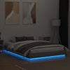 Graues Bettgestell Kinj 160x200cm (mit LED-Beleuchtung Sonoma)