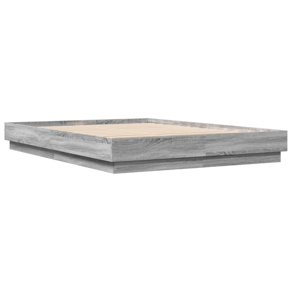 Graues Bettgestell Kinj 160x200cm (mit LED-Beleuchtung Sonoma)