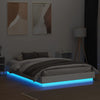 Weißes Bettgestell mit LED-Beleuchtung Kinj 150x200cm