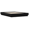 Schwarzes Bettgestell mit LED-Beleuchtung Kinj 150x200cm