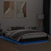 Schwarzes Bettgestell mit LED-Beleuchtung Kinj 150x200cm