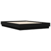 Schwarzes Bettgestell mit LED-Beleuchtung Kinj 150x200cm