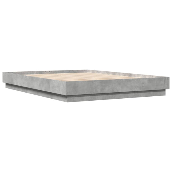Bettgestell Betonfarbe mit LED-Beleuchtung Kinj 150x200cm