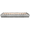 Bettgestell Betonfarbe mit LED-Beleuchtung Kinj 150x200cm