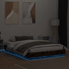 Bettgestell Kinj aus geräucherter Eiche 150x200cm (mit LED-Beleuchtung)