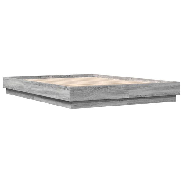 Graues Bettgestell Kinj 150x200cm (mit LED-Beleuchtung Sonoma)