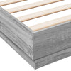 Graues Bettgestell Kinj 150x200cm (mit LED-Beleuchtung Sonoma)