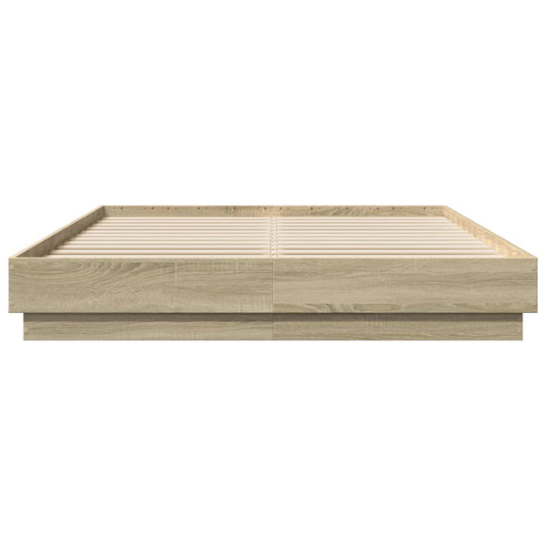 Bettrahmen Sonoma-Eiche Kinj 120x200cm (mit LED-Beleuchtung)