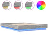 Graues Bettgestell Kinj 120x200cm (mit LED-Beleuchtung Sonoma)