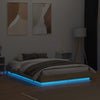 Sonoma-Eiche Bettrahmen mit LED-Beleuchtung Kinj 135x190cm
