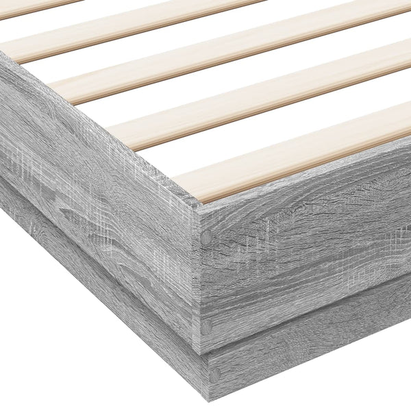 Graues Bettgestell Sz 200x200cm (Holz)