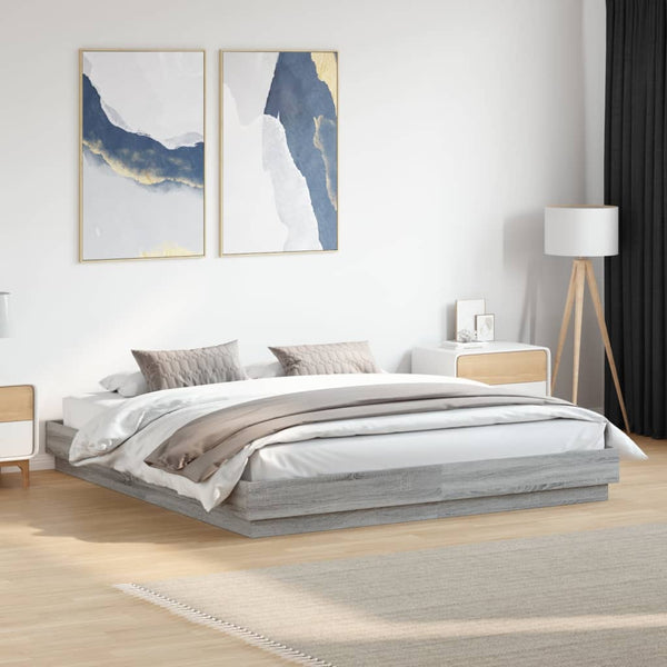 Grauer Bettrahmen Sz 180x200cm (Holz)