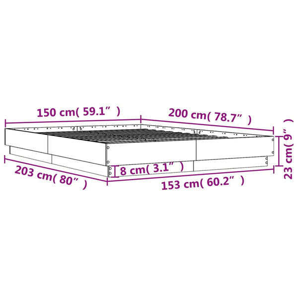 Weißes Bettgestell Sz 150x200cm (Holz)