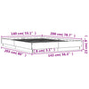 Graues Bettgestell Sz 140x200cm (Holz)