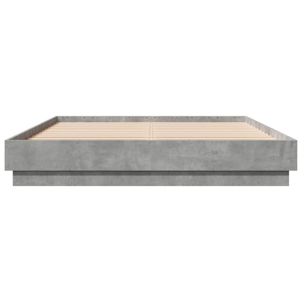 Betongraues Bettgestell Sz 120x200cm (Holz)